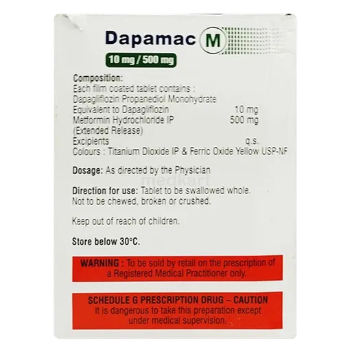 dapamac m 10/500mg tablet 10's